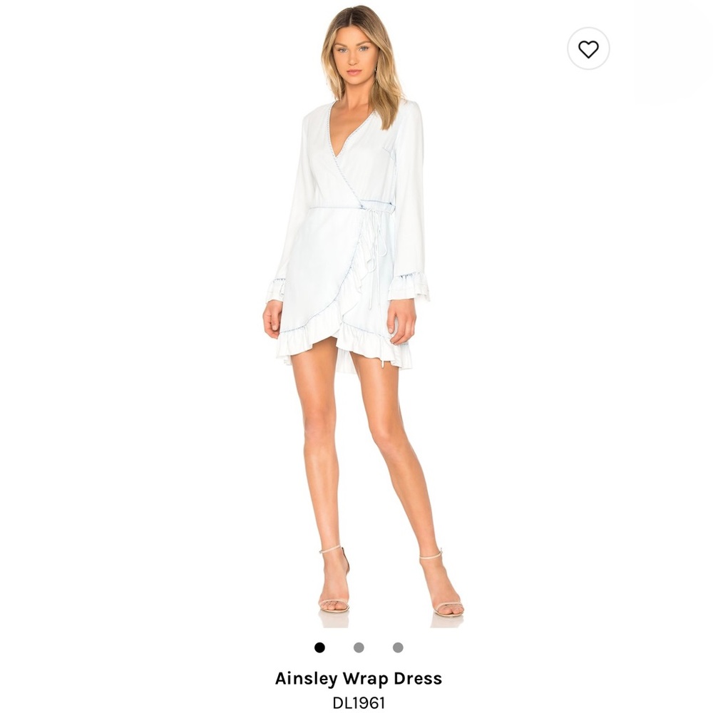 White wash wrap dress